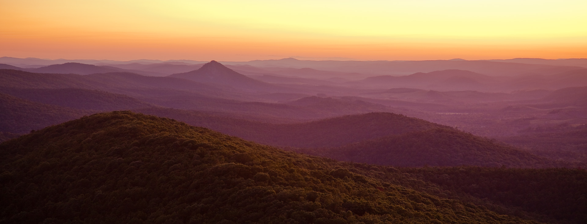 Looking west from Flatside Pinnacle, Ouachita National Forest